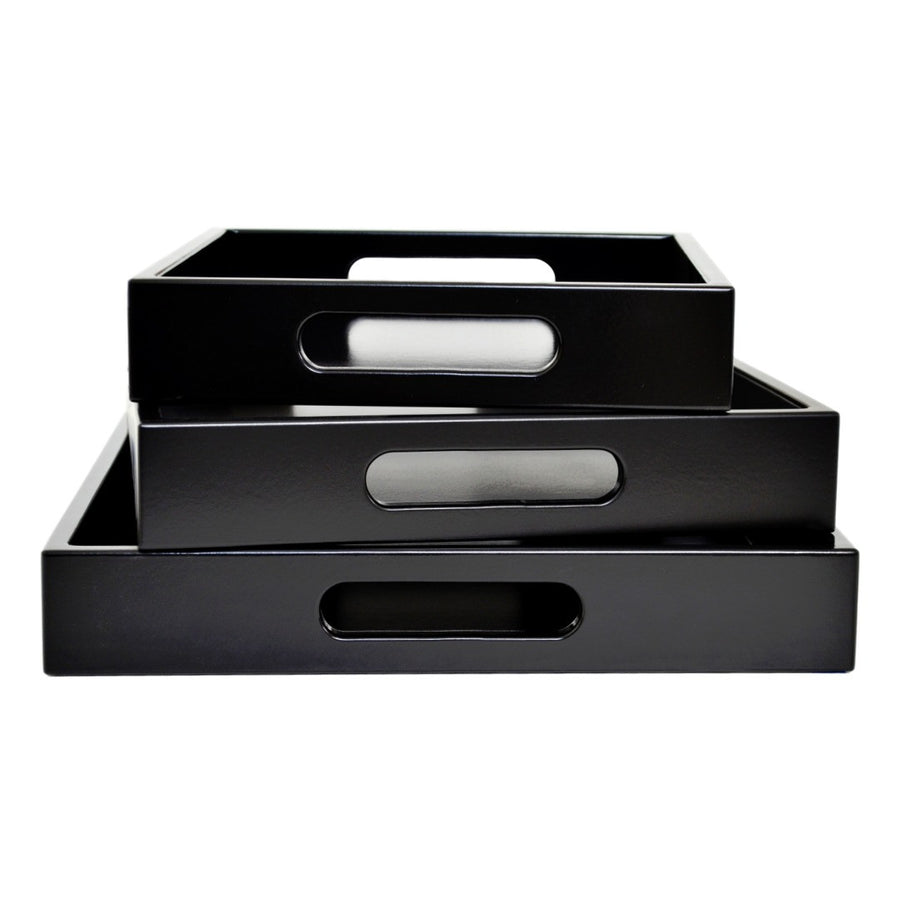 black ottoman coffee table tray