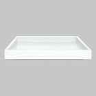 white shallow tray