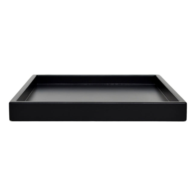 black low profile shallow large ottoman tray