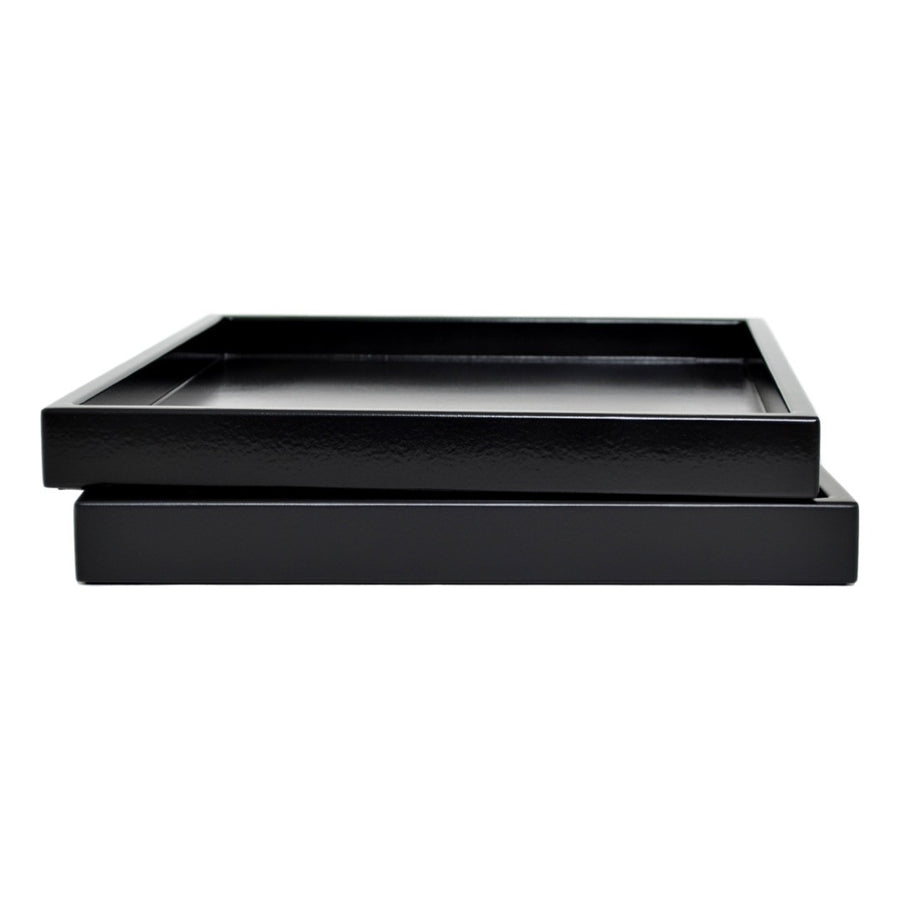 black low profile lacquer tray