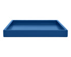 Blue Low Profile Large Ottoman Coffee Table Tray