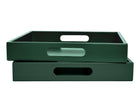 Dark Green Tray with Handles