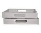 Gray Lacquer Tray with Handles