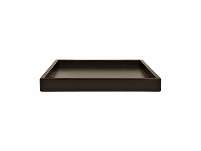 Dark Brown Shallow Wood Tray | Decorative Coffee Table & Ottoman Decor – Clove