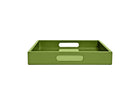 Vibrant Green Wood Tray with Handles | Coffee Table & Ottoman Decor – Moss