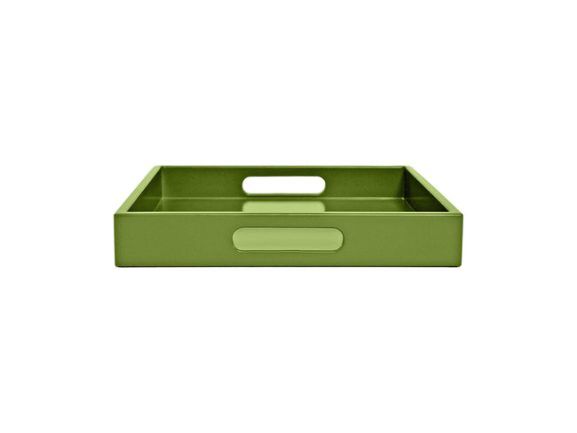 Vibrant Green Wood Tray with Handles | Coffee Table & Ottoman Decor – Moss