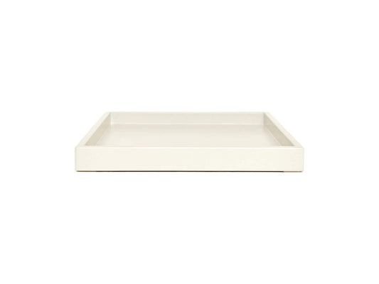 Off White Shallow Wood Tray – Bone