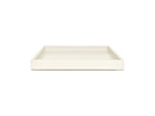 Off White Shallow Wood Tray | Decorative Coffee Table & Ottoman Decor – Bone