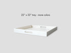 22 x 22 Square Tray with Handles
