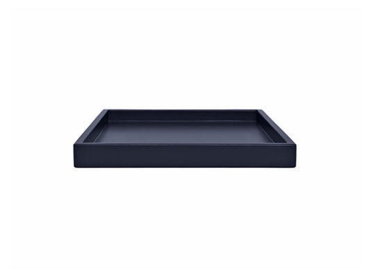 Navy Blue Shallow Wood Tray – Midnight