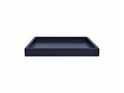Navy Blue Shallow Wood Tray | Decorative Coffee Table & Ottoman Decor – Midnight