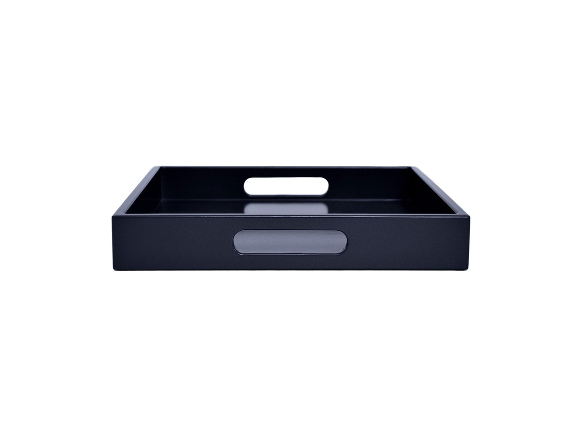 Navy Blue Wood Tray with Handles – Midnight