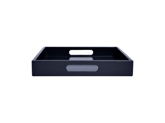 Navy Blue Wood Tray with Handles – Midnight