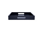 Navy Blue Wood Tray with Handles | Decorative Coffee Table & Ottoman Tray – Midnight