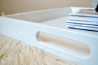 Soft Mustard Wood Tray with Handles | Coffee Table & Ottoman Decor – Ochre