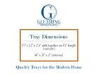 15 x 22 Rectangle Tray with Handles