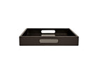 Dark Brown Wood Tray with Handles | Decorative Coffee Table & Ottoman Tray – Clove
