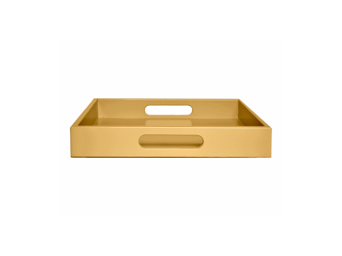 Soft Mustard Wood Tray with Handles – Ochre