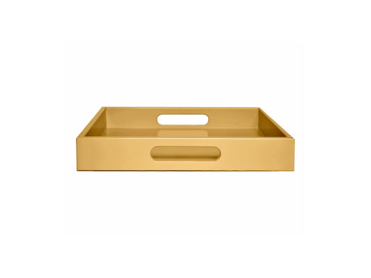 Soft Mustard Wood Tray with Handles – Ochre