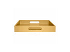 Soft Mustard Wood Tray with Handles | Coffee Table & Ottoman Decor – Ochre