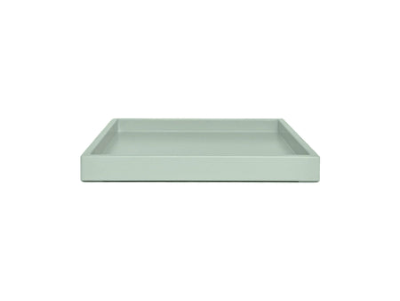 Sage Green Shallow Wood Tray | Decorative Coffee Table & Ottoman Decor – Willow