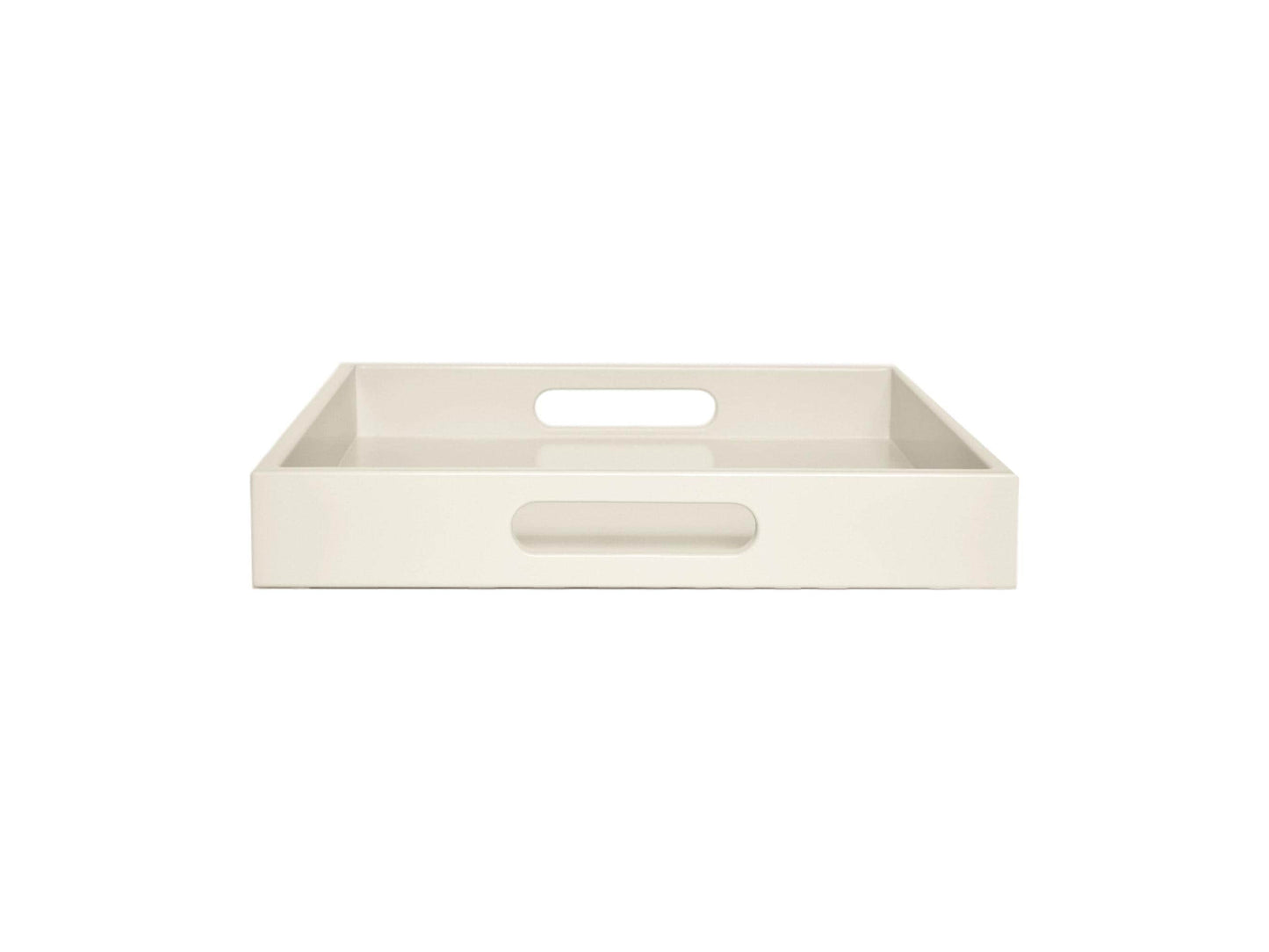 Off White Wood Tray with Handles – Bone