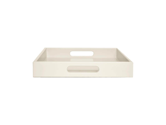 Off White Wood Tray with Handles – Bone