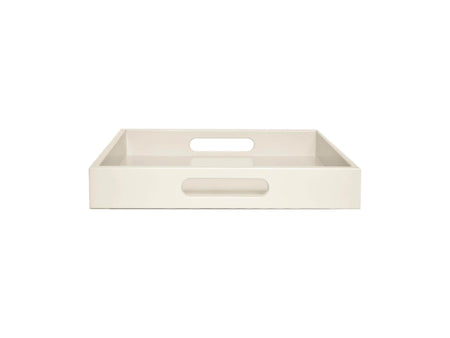 Off White Wood Tray with Handles | Coffee Table & Ottoman Decor – Bone