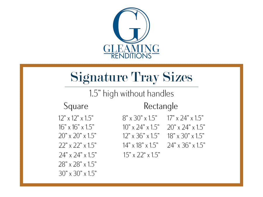 24 x 24 Shallow Square Tray