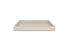 Light Taupe Shallow Wood Tray | Decorative Coffee Table & Ottoman Decor – Truffle