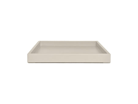 Light Taupe Shallow Wood Tray | Decorative Coffee Table & Ottoman Decor – Truffle