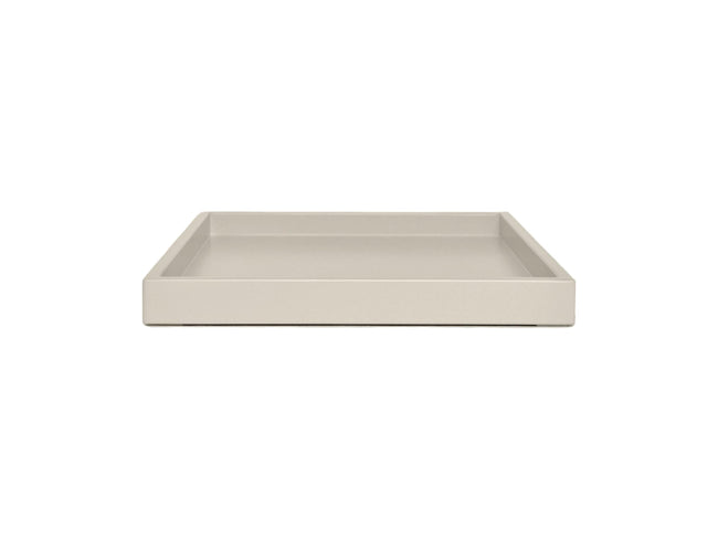 Light Taupe Shallow Wood Tray | Decorative Coffee Table & Ottoman Decor – Truffle