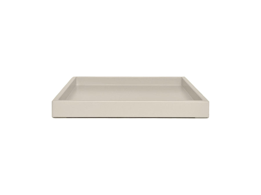 Light Taupe Shallow Wood Tray | Decorative Coffee Table & Ottoman Decor – Truffle