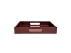 Burgundy Wood Tray with Handles | Coffee Table & Ottoman Decor – Oxblood