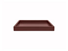 Burgundy Shallow Wood Tray | Decorative Coffee Table & Ottoman Decor – Oxblood