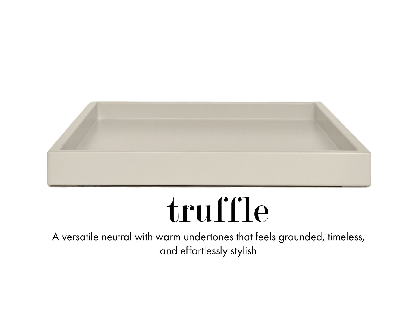 Light Taupe Shallow Wood Tray – Truffle