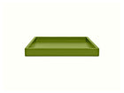 Vibrant Green Shallow Wood Tray | Decorative Coffee Table & Ottoman Decor – Moss