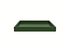 Olive Green Shallow Wood Tray | Decorative Coffee Table & Ottoman Decor – Woodland