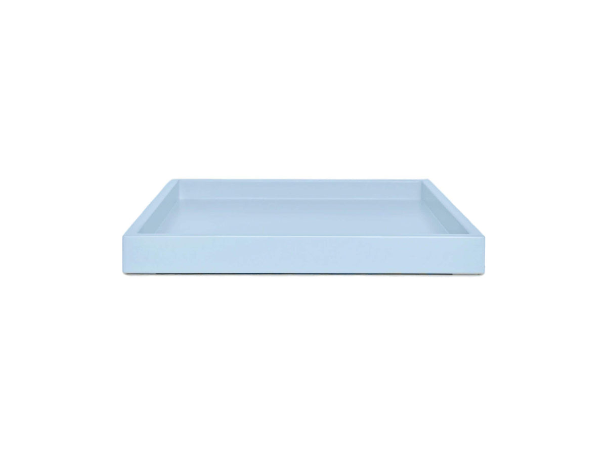 Light Blue Shallow Wood Tray – Glacier