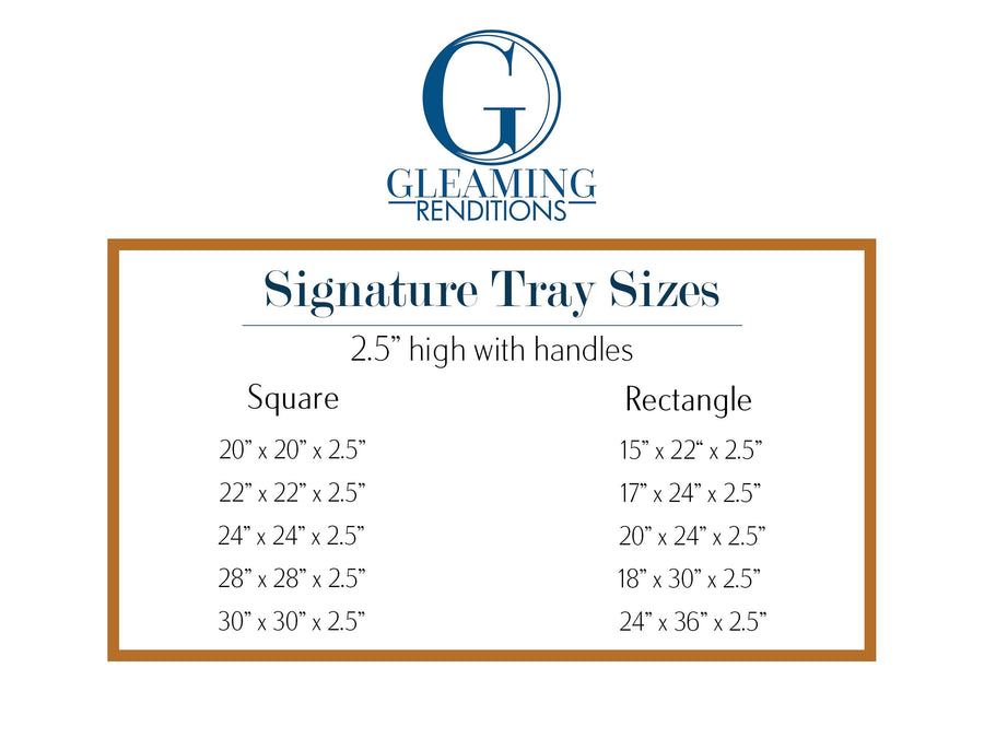 20 x 24 Rectangle Tray with Handles
