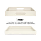 Off White Wood Tray with Handles | Coffee Table & Ottoman Decor – Bone