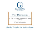 24 x 36 Rectangular Tray with Handles