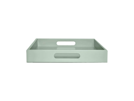 Sage Green Wood Tray with Handles | Coffee Table & Ottoman Decor – Willow
