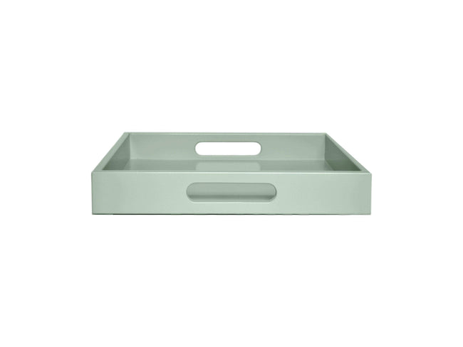 Sage Green Wood Tray with Handles | Coffee Table & Ottoman Decor – Willow