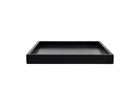 Black Shallow Wood Tray | Decorative Coffee Table & Ottoman Decor – Black