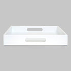 white tray with handles
