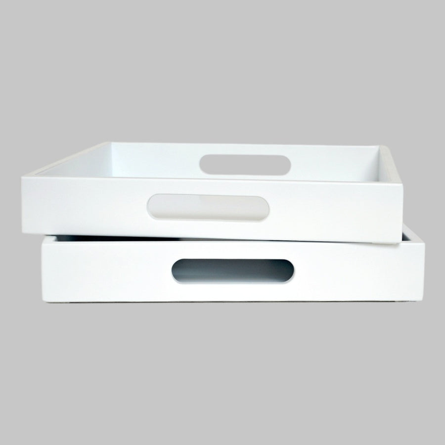 Large white lacquer tray deals