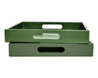 Shaded Green Tray with Handles