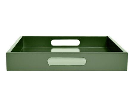 shaded green ottoman coffee table tray with handles