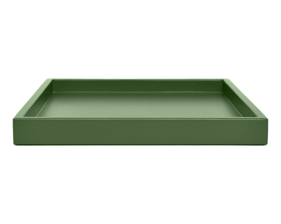 shaded green low profile coffee table ottoman tray
